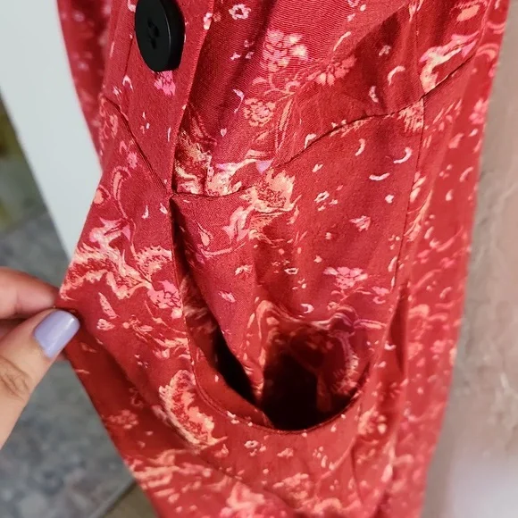 Zara Paisley Sleeveless Jumpsuit, nwt - Picture 5 of 12